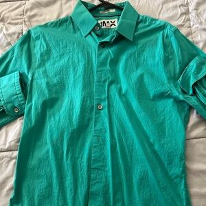 Express 1MX Fitted Dress Shirt long sleeve